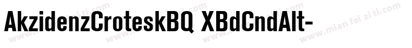 AkzidenzCroteskBQ XBdCndAlt字体转换